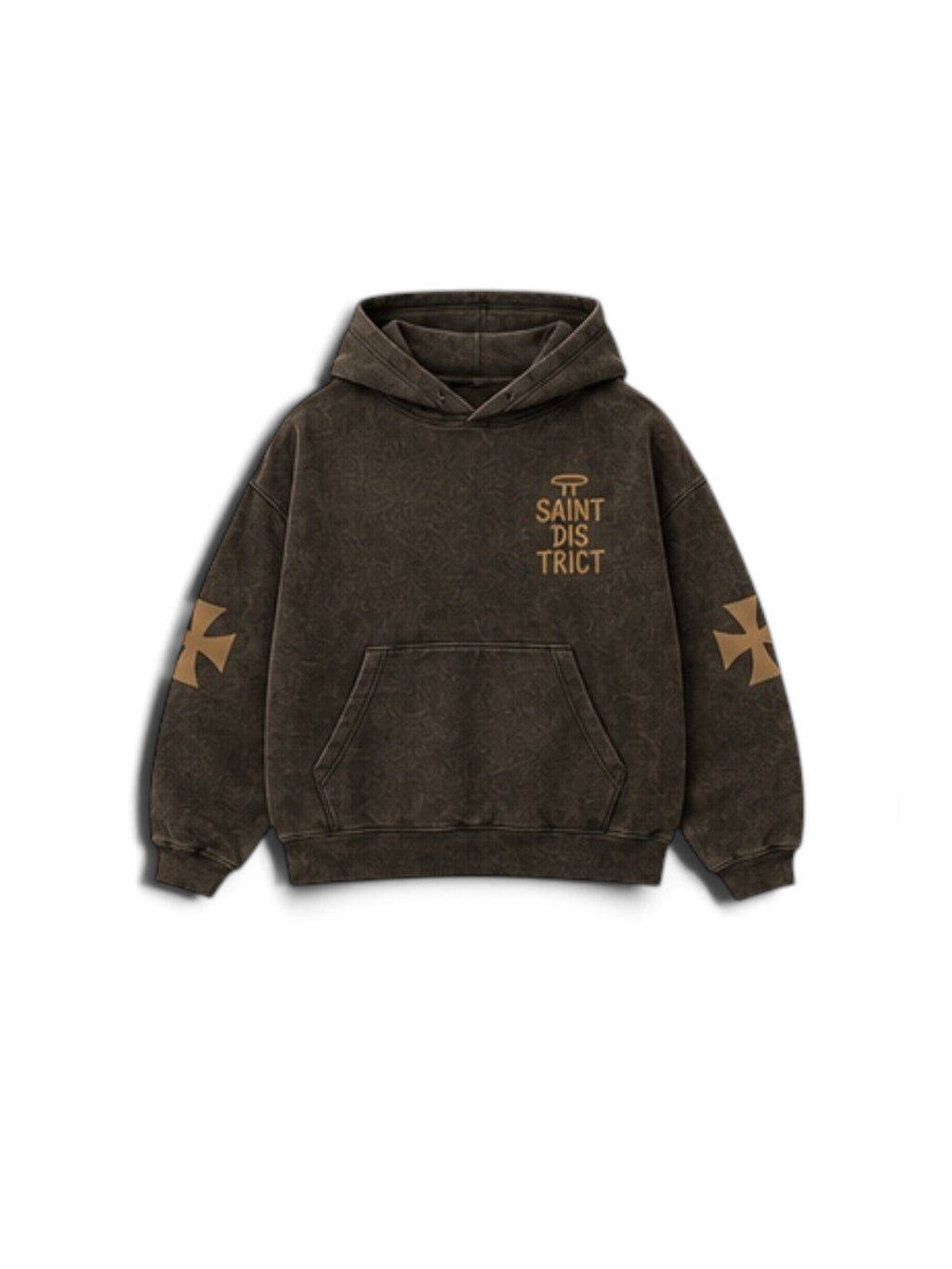 Cross-Brown Hoodie