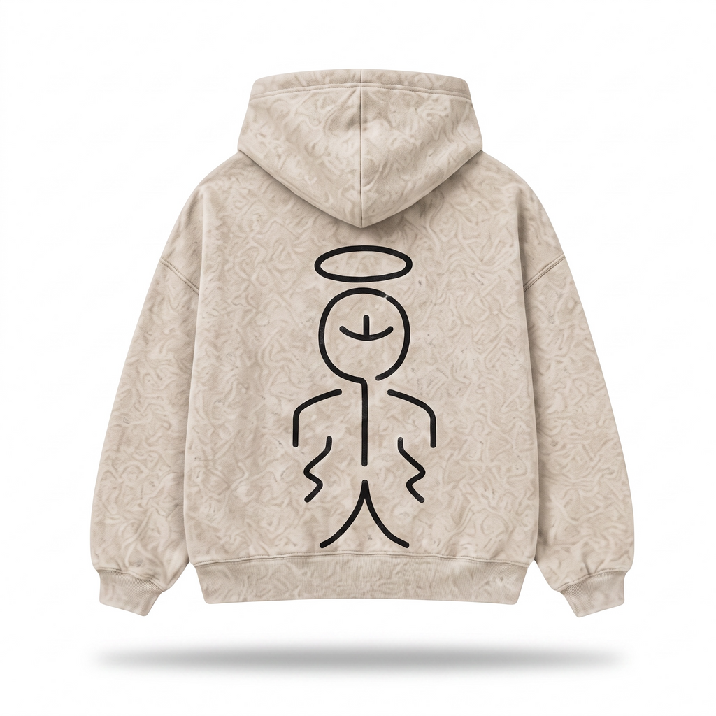 Halo Bone- White hoodie