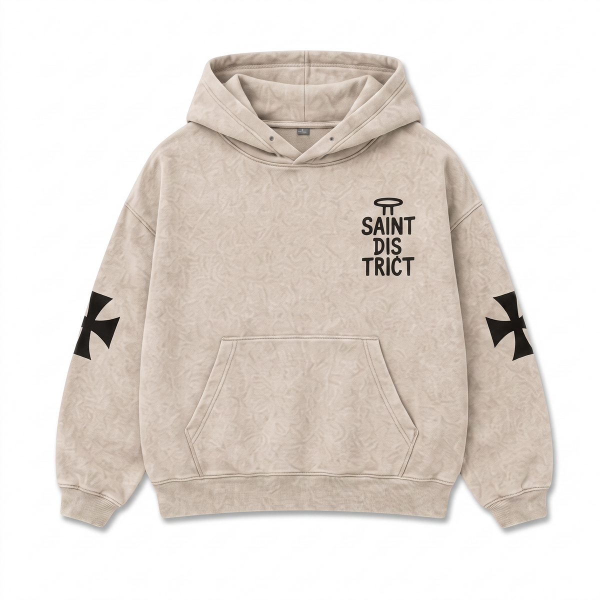 Cross-White hoodie