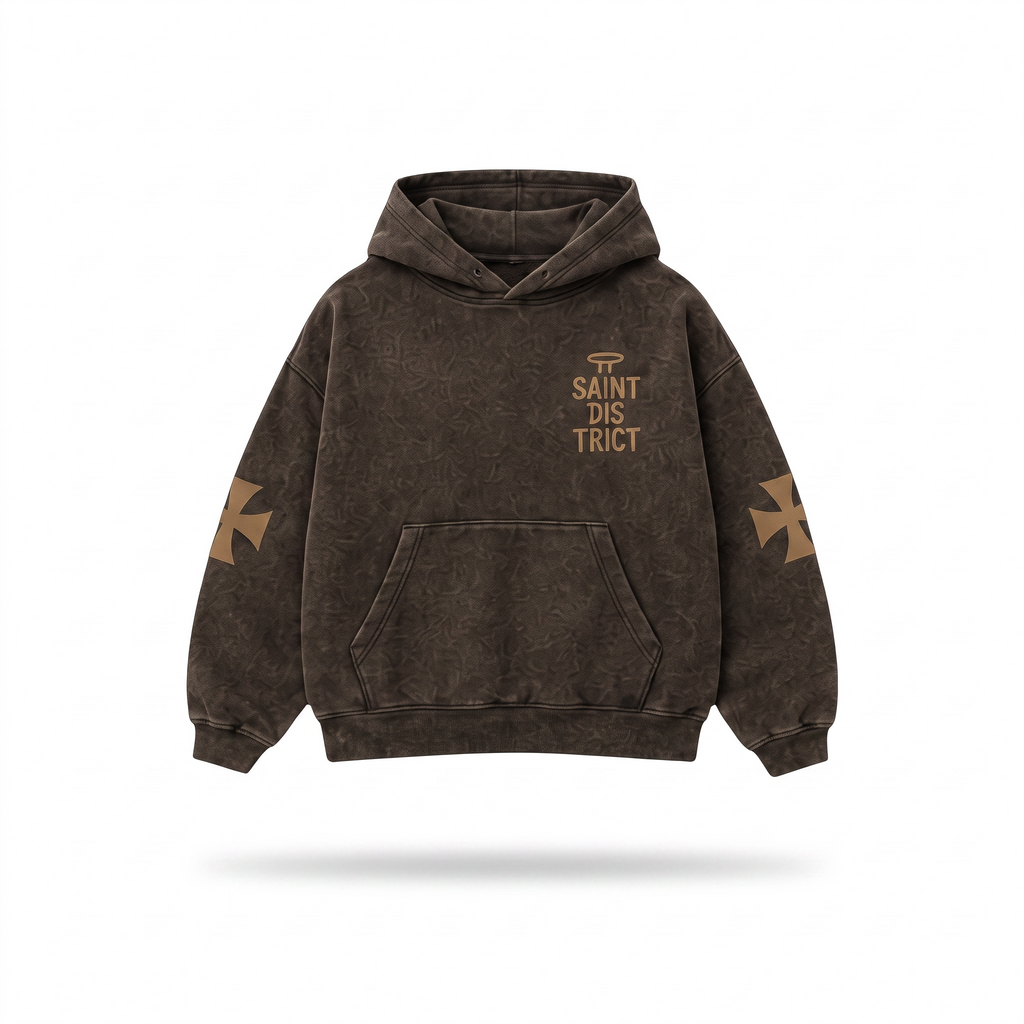 Cross-Brown Hoodie