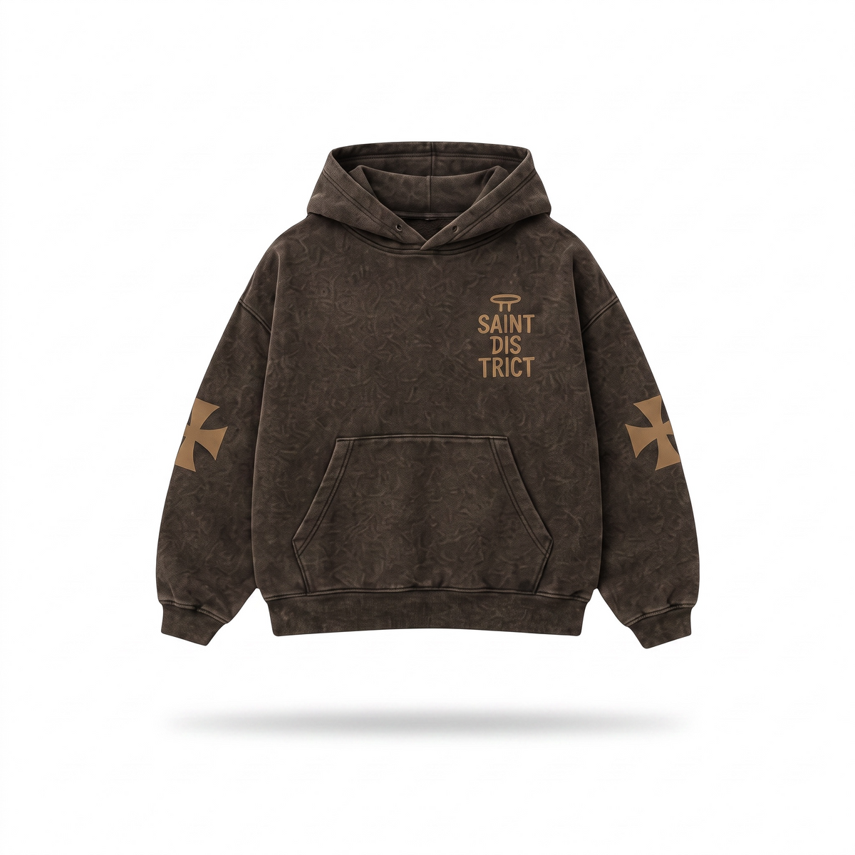 Cross-Brown Hoodie