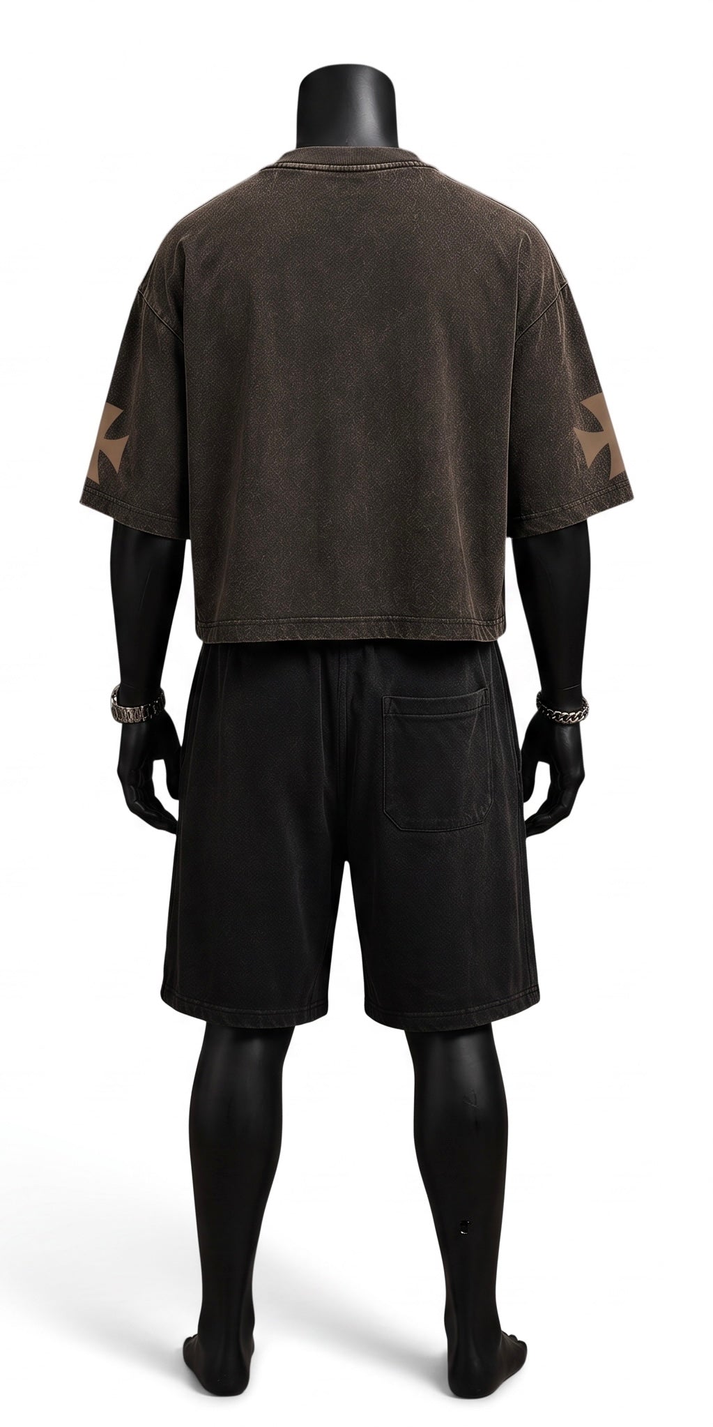 Cross Saint-OversizedBrown (Crop)Tee